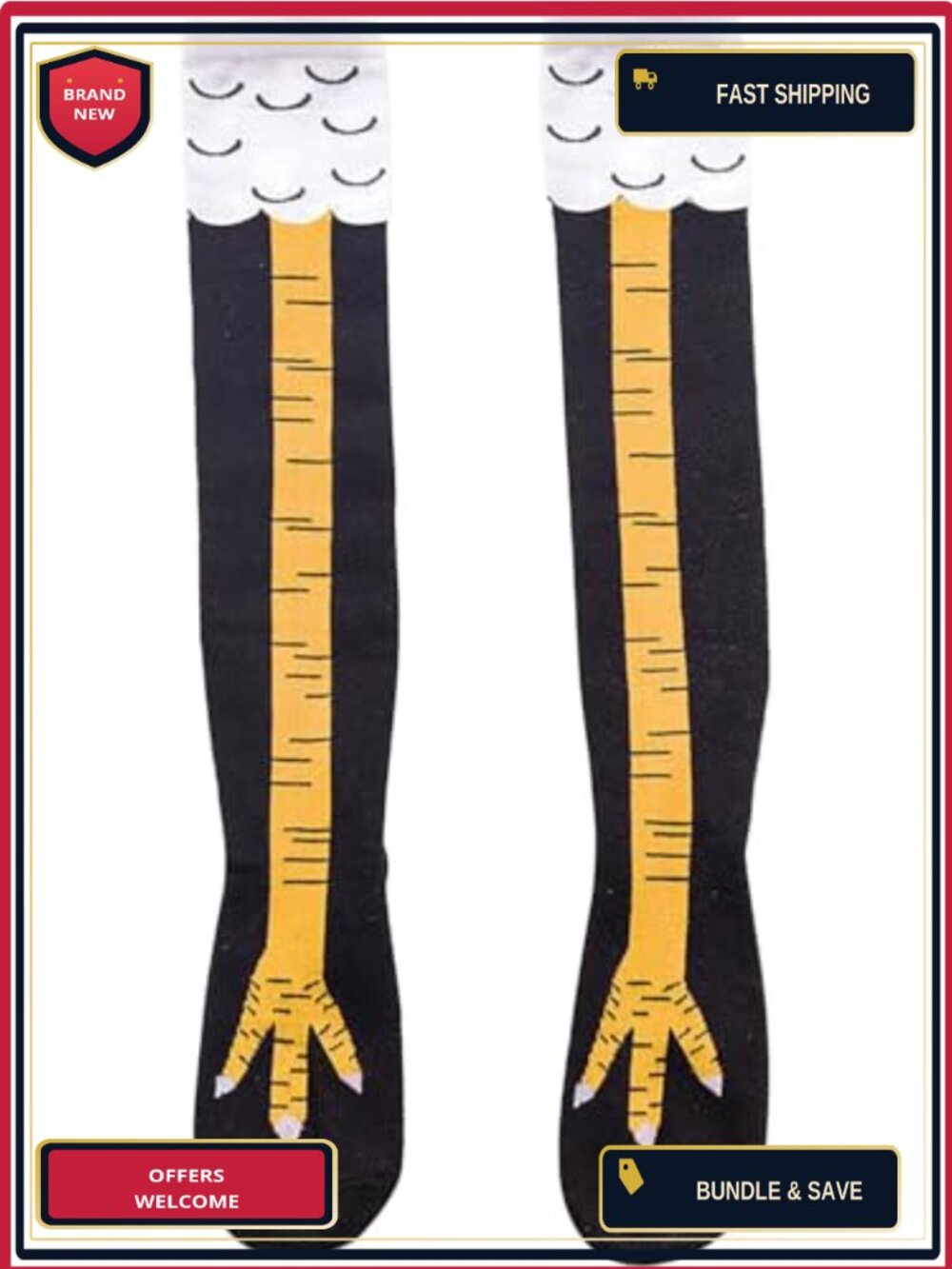 Novelty Chicken Legs Turkey Feet Socks Funny Gag Gift Cosplay